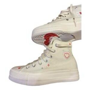 ❤️ ⭐️Rare Converse Lift Platform Heart High Tops Sneakers Y2K Women 5.5 Kids 3.5